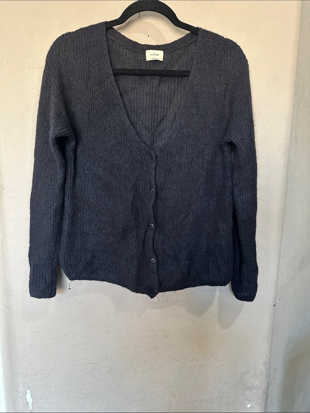 Wilfred Charcoal V-Neck Button-Front Cardigan